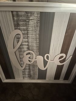 Love Wall Decor Raised Wood Design