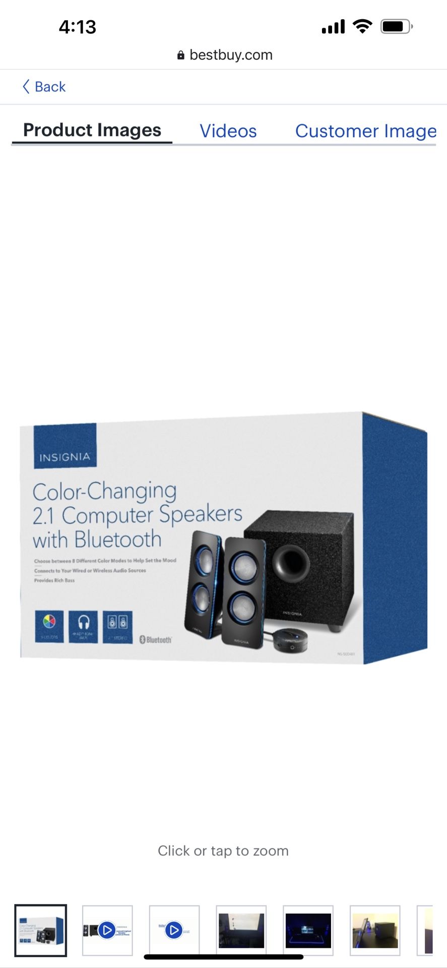 Insigniaâ„¢ Insigniaâ„¢ - 2.1 Bluetooth Lighted Speaker System (3-Piece) - Black