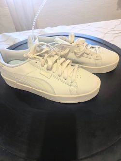 Puma White Low-Top Sneakers