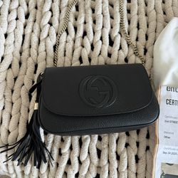 GUCCI SoHo Leather Flap Shoulder Bag