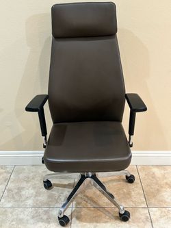 Rare StyleWorks NYC Ergonomic High Back Executive Chair, Pewter - Refurbished