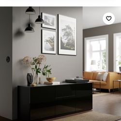 3 IKEA Selsviken High-Gloss Black Doors 