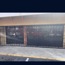 Scissor Gate Protects Store Front Security.
