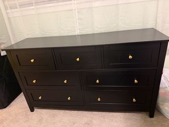 7 Drawer Black Dresser