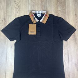 Black Burberry polo shirt