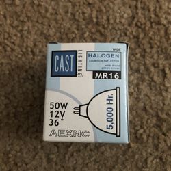 Cast Lighting Bulbs, Halogen MR-16