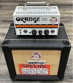 Orange Micro Terror 20 Watt Hybrid Power Guitar Head W/ Orange 20 Watt 1x8 Guitar Speaker Cabinet