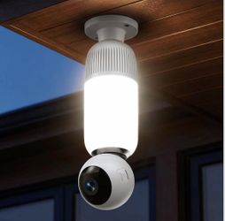 2K HD Light Bulb Security Camera: WiFi Cameras for Home Security Wireless