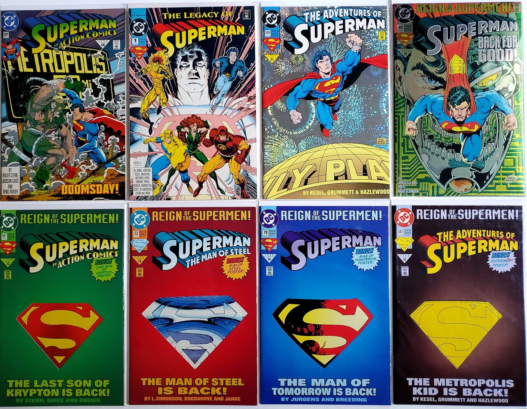 Superman comic books (8 comics)