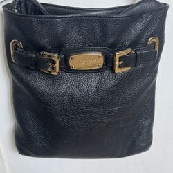 Michael Kors  Black Leather Crossbody Purse 