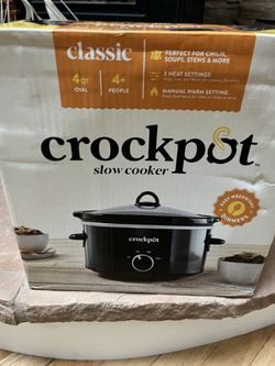 Black Classic 4 Quart Crockpot Slow Cooker