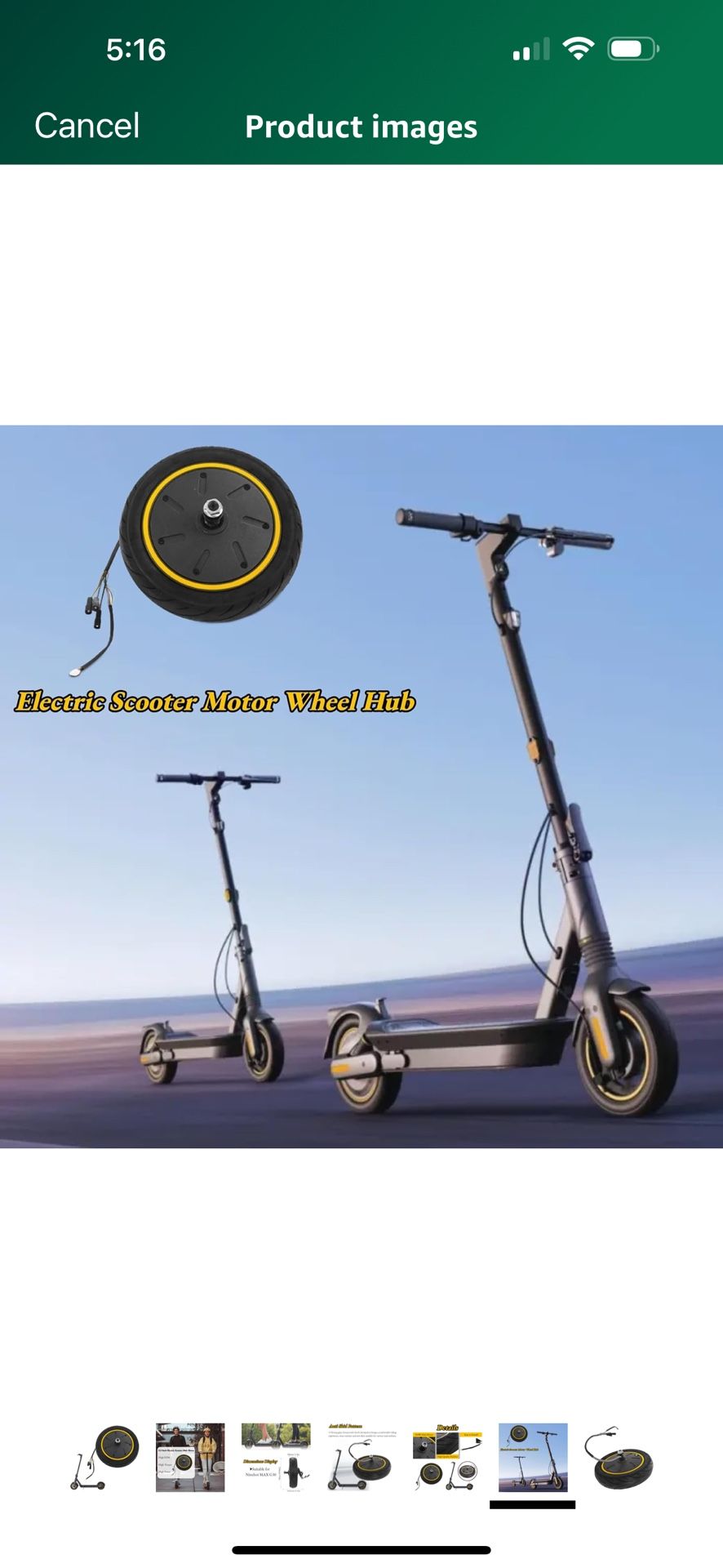 350W Electric Scooter Hub Motor, 9.8 Inch Waterproof Electric Scooter Wheel Motor Conversion Kit with Pneum