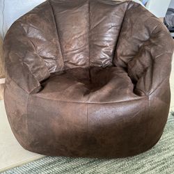 Oversized faux leather Beanbag Chair
