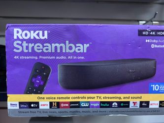 Roku Streambar 4K/HD/HDR Streaming Media Player & Premium Audio All In One