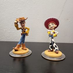 Disney Infinity figures Woody and Jessie from Toy Story