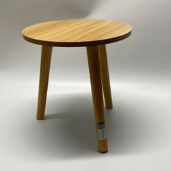 Wood Stool or Small Plant Stand - Light Brown