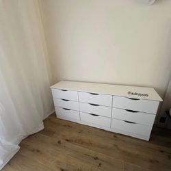 White 9 Drawer Dresser