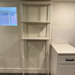 Over Toilet White Shelving