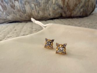 GRA Certified Moissanite Stud Earrings 2.0ct D Color 8mm Round