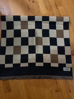 Burberry 100% Cashmere Checkered Throw Blanket