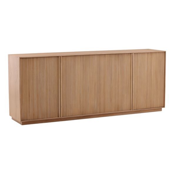 84” Light Natural Modern Sideboard, Free Delivery ✅ Solid Wood Modern Sideboard
