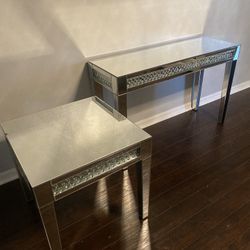 Glass entry table end table and center table OBO!