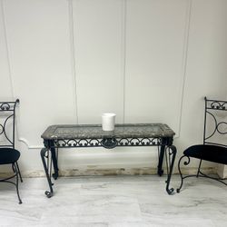 Console Table And 2 Chairs -negotiable!
