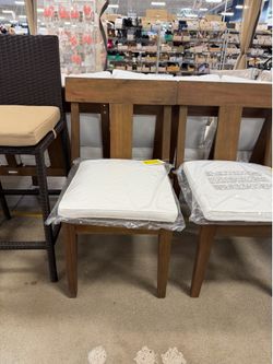 Outdoor wood chairs