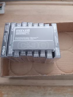 12 new in pkg 90min cassette tapes by Maxell