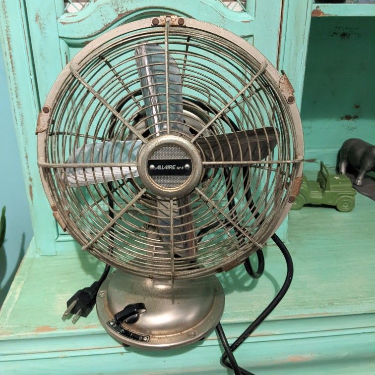 Restoration Hardware Allaire No. 8 Tabletop Fan Oscillating Vintage