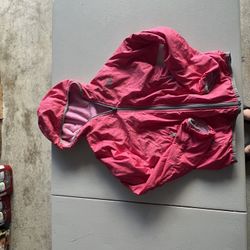 Girl North Face Reversible Fleece Jacket Size L (14/16)