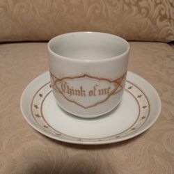 Vintage "Think of Me" Oversized Coffee Cup/Saucer