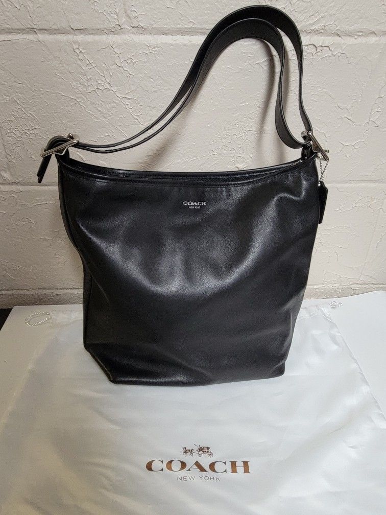 Coach Black Leather Legacy Hobo Handbag