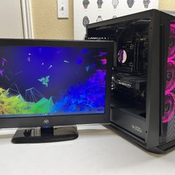 X3D Gaming PC + Monitor Bundle | Ryzen 7800X3D | RTX | WiFi | Liquid Cooled