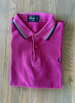 Fred Perry polo shirt M Slim Fit Short sleeves Purple pink Men’s