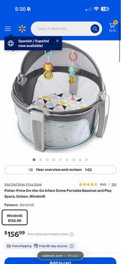 Fisher-Price On-the-Go Infant Dome Portable Bassinet