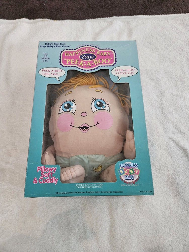 1995 Vintage Rare Happiness Baby Club Pillow Doll