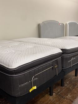 King Size Adjustable Bed Frame & Adjustable Split Mattress (Stearns & Foster)