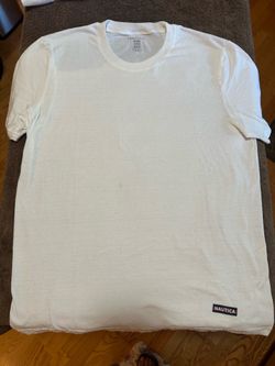 NEW Nautica Men's White Crewneck T-Shirt - Size M