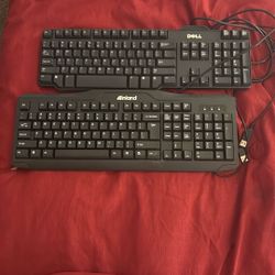 (2) Dell Keyboard & Inland keyboard 