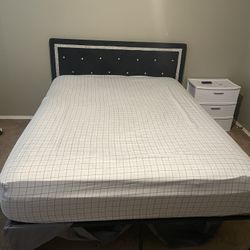 Queen Bed frame and mattress 