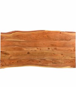 Real wood live edge dining table