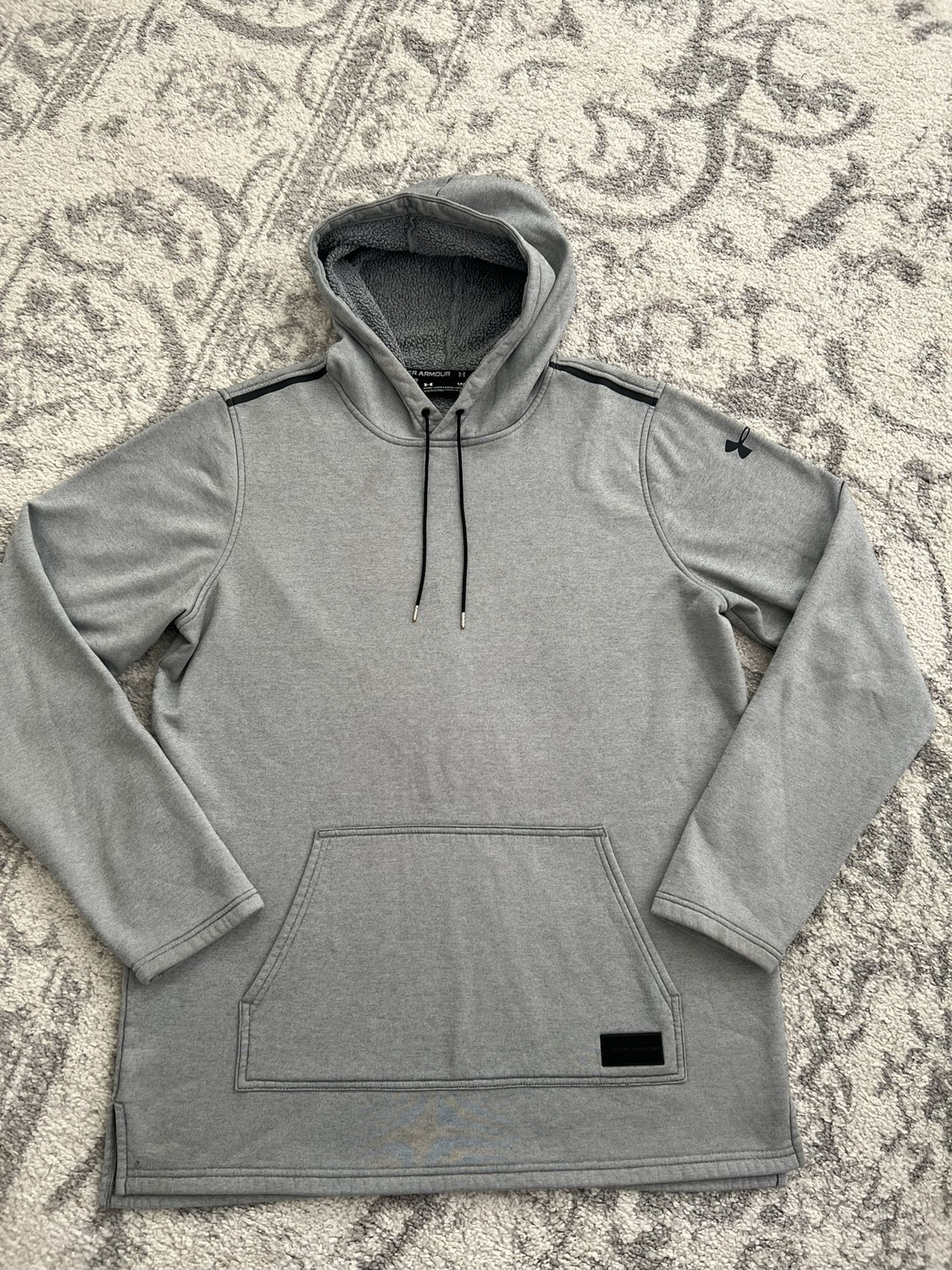 Mens Under Urmour Grey Hoodie Jacket Large