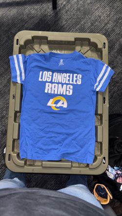 Men's '47 Brand Los Angeles Rams Royal Blue Franklin Varsity T-Shirt - Size 14-16- Good Condition".