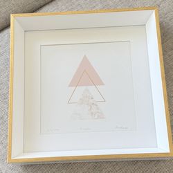 White Gold Pink Triangle Art