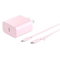 iPhone 15 Fast Charger, 2 Pack 20W PD USB C Wall Charger Fast Charging Block with 10FT Type C to C Fast Charging Data Sync Cable for iPhone 15/15 Plus