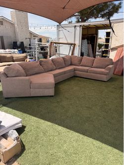 Living Spaces Gray Sectional Couch - Large Couches