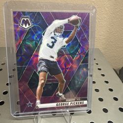 2025 Panini Mosaic George Pickens Purple Scope Mosaic Prizm - Cowboys #109