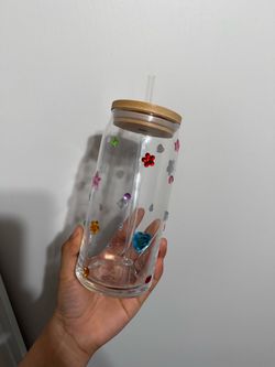 Bedazzling glass cup