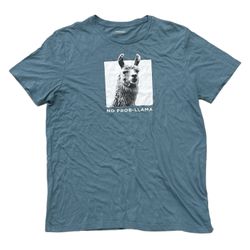 Old Navy Men’s No Prob-LLama Soft Wash Blue Graphic Tee Size L